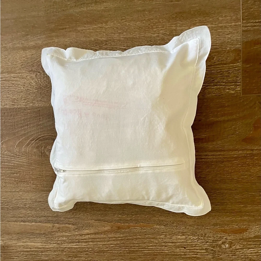 White Floral Lace Pillow 15/16 inches